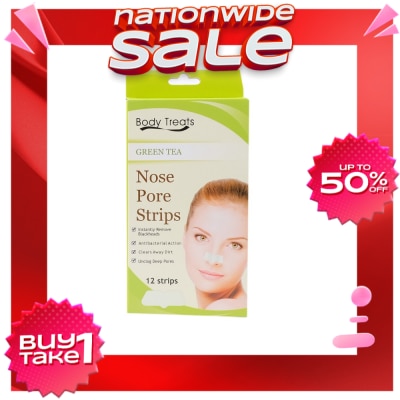 BODY TREATS Nose Pore Strips Greentea 12s