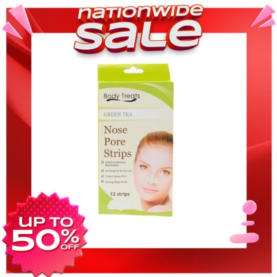 BODY TREATS Nose Pore Strips Greentea 12s
