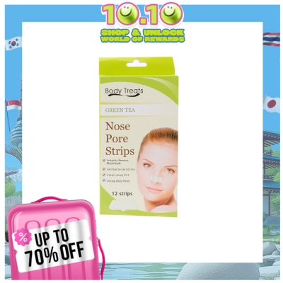 BODY TREATS Nose Pore Strips Greentea 12s