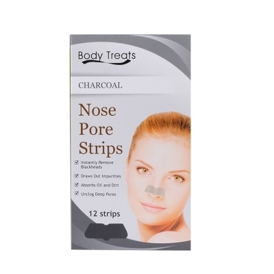 BODY TREATS Nose Pore Strips Charcoal 12s