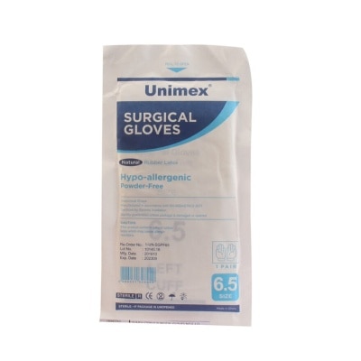 UNIMEX Surgical Gloves Size 6.5 - 1 Pair