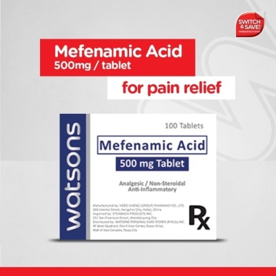 WATSONS GENERICS Mefenamic Acid 500mg 1 Tablet [PRESCRIPTION REQUIRED]