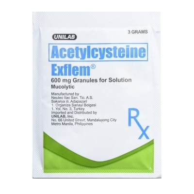 EXFLEM Acetylcysteine 600mg Granules 1 Sachet [PRESCRIPTION REQUIRED]