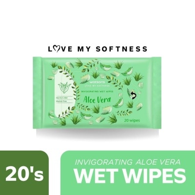 WATSONS Invigorating Wet Wipes Aloe Vera Scented 20 Sheets