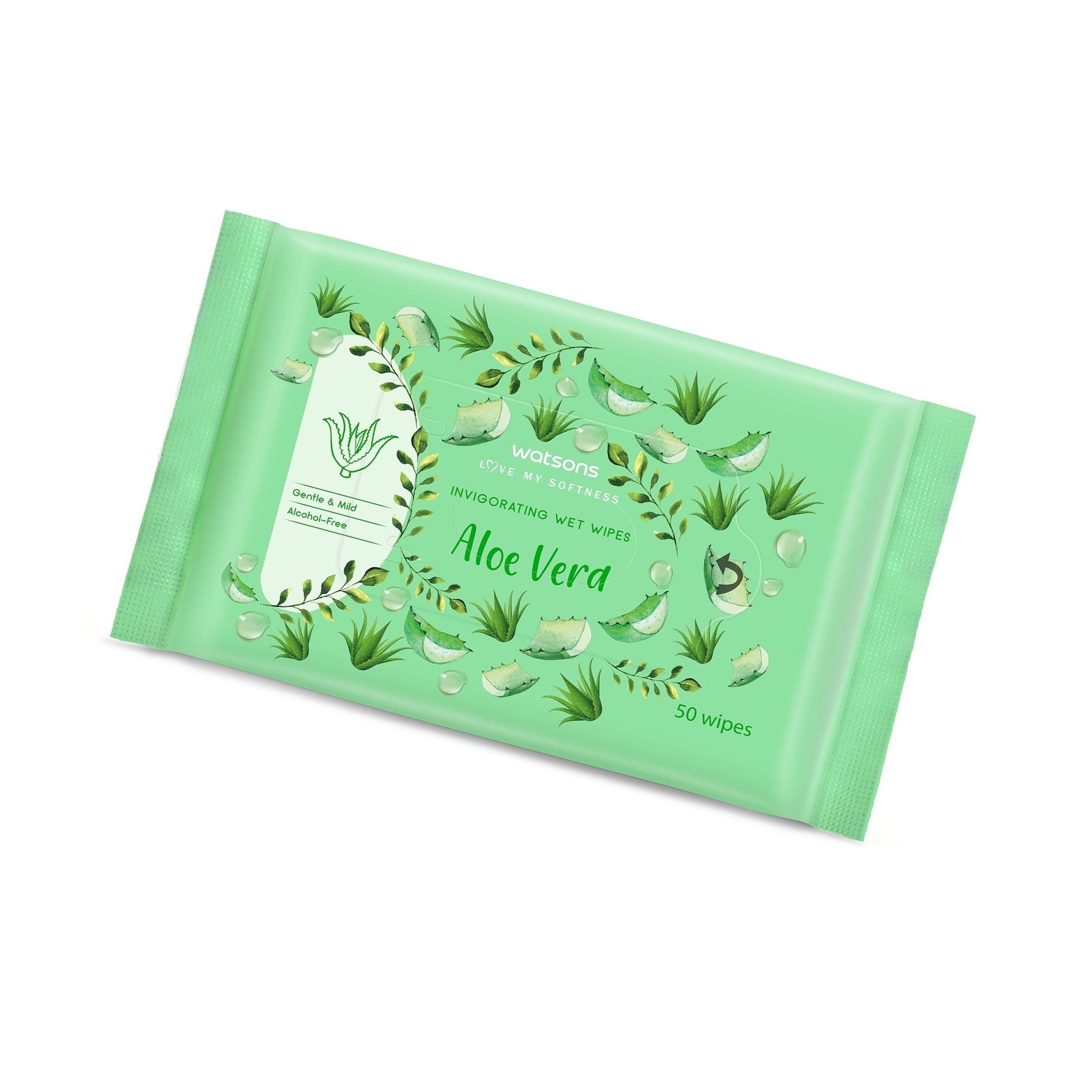 Invigorating Wet Tissues Aloe Vera Scented 50 sheets