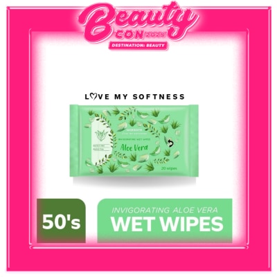 WATSONS Invigorating Wet Tissues Aloe Vera Scented 50 sheets