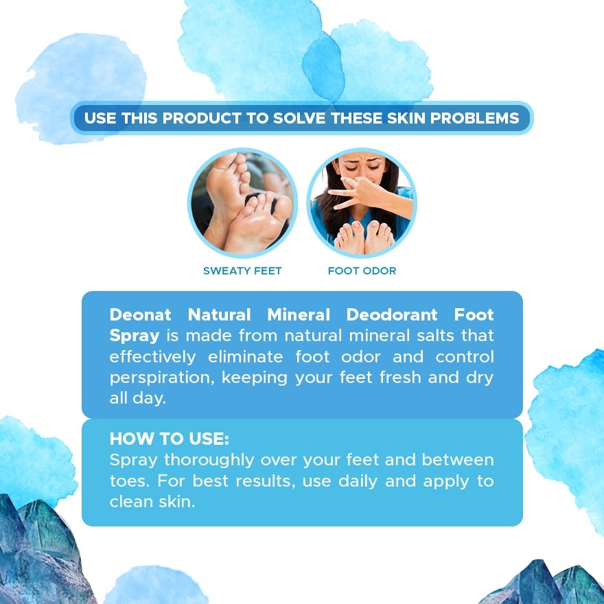DEONAT Mineral Deodorant Foot Spray 100ml