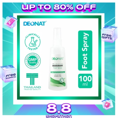 DEO NAT Mineral Deodorant Foot Spray 100ml
