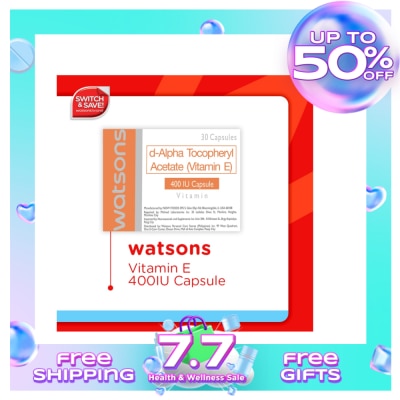 WATSONS GENERICS Vitamin E 400IU 1 Tablet