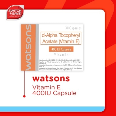 WATSONS GENERICS Vitamin E 400IU 1 Tablet