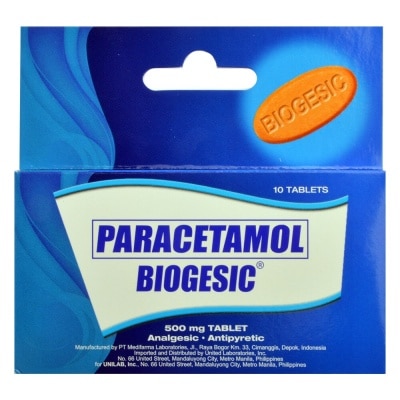 BIOGESIC Biogesic Paracetamol 500mg 10 Tablets