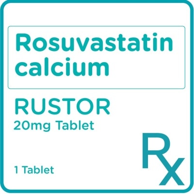 RUSTOR Rustor Rosuvastatin 20mg 1 Tablet [Prescription Required]