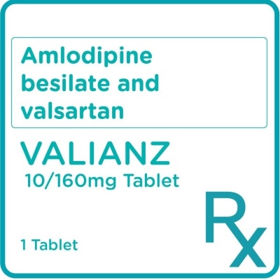 VALIANZ Valianz Amlodipine 10mg + Valsartan 160mg Tablet [Prescription Required]