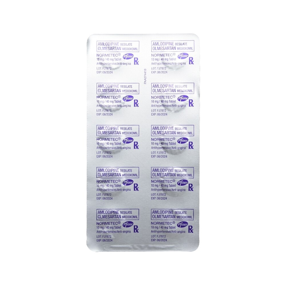 Amlodipine besilate 10mg + Olmesartan medoxomil 40mg 1 Tablet [PRESCRIPTION REQUIRED]