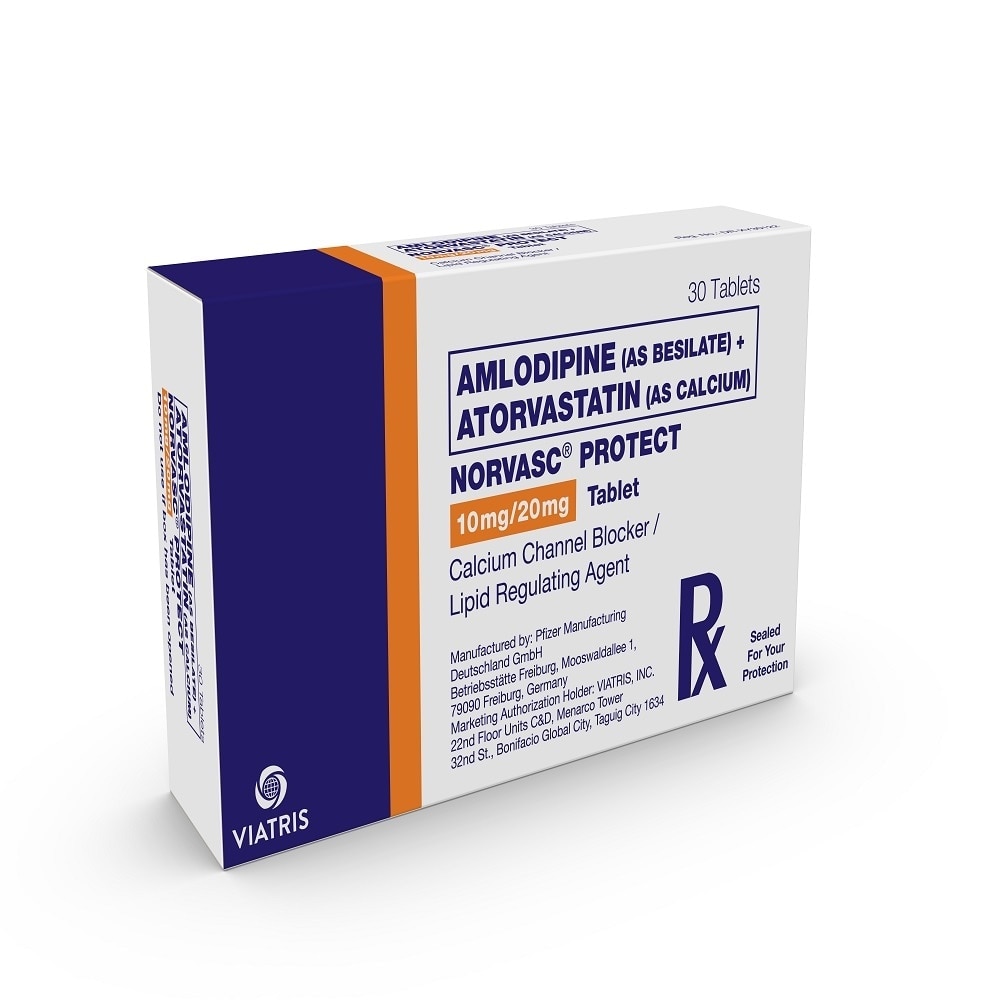 Amlodipine besilate 1mg + Atorvastatin Calcium 2mg 1 Tablet [PRESCRIPTION REQUIRED]