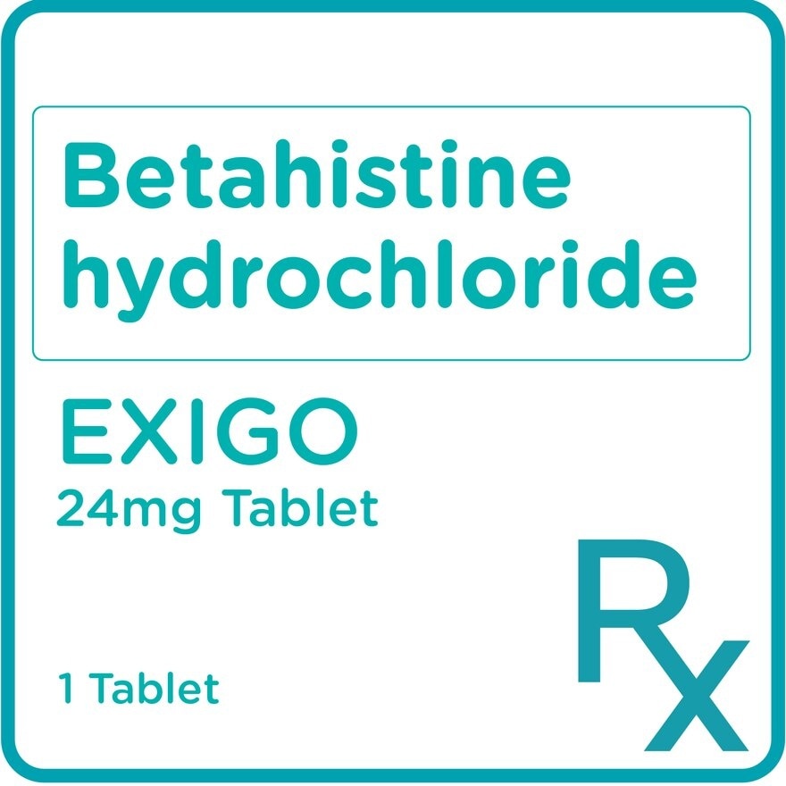 Betahistine Hydrochloride 24mg 1 Tablet [PRESCRIPTION REQUIRED]