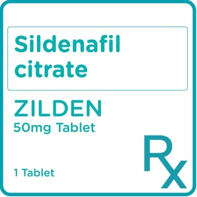 ZILDEN Sildenafil citrate 50mg 1 Film-coated Tablet [PRESCRIPTION REQUIRED]