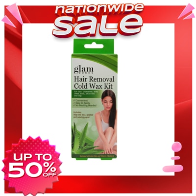 GLAMWORKS Hair Removal Cold Wax Kit Aloe and Vit. E 50g