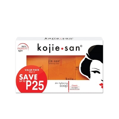 KOJIE SAN Skin Lightening Classic Soap 65Gx3 (Value Pack)