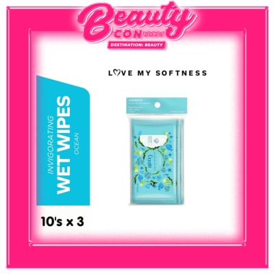 WATSONS Invigorating Wet Wipes Ocean Scented 3x10 Sheets
