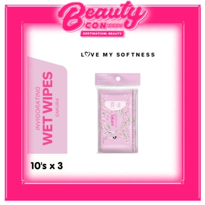 WATSONS Invigorating Wet Wipes Sakura Scented 3x10 Sheets