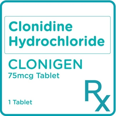 CLONIGEN Clonidine HCl 75mcg 1 Tablet [PRESCRIPTION REQUIRED]