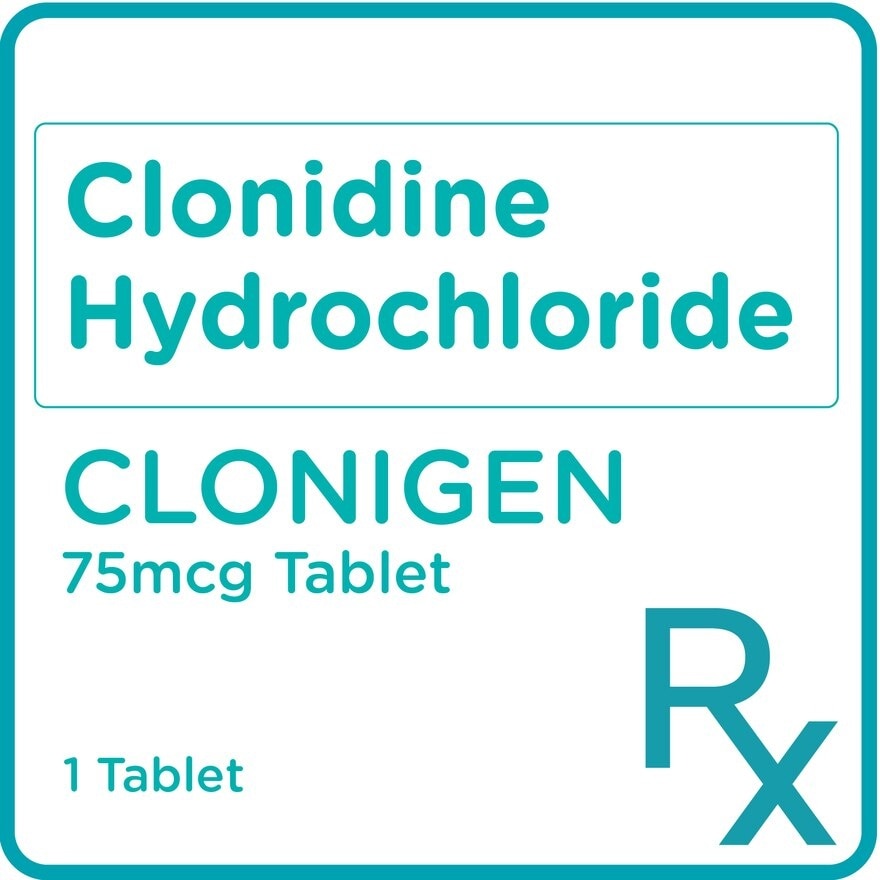 Clonidine HCl 75mcg 1 Tablet [PRESCRIPTION REQUIRED]