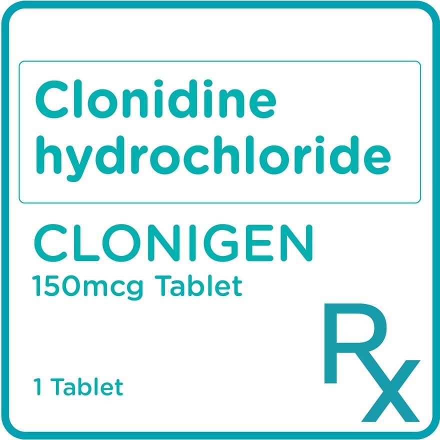 Clonidine HCl 150 mcg 1 Tablet [PRESCRIPTION REQUIRED]