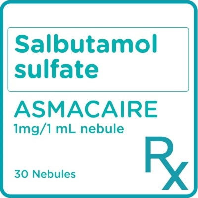 ASMACAIRE Salbutamol sulfate 1mg/1mL 30 Nebules [PRESCRIPTION REQUIRED]