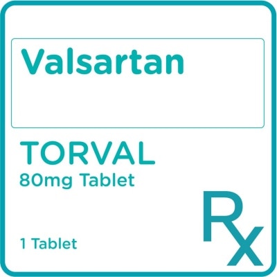 TORVAL Torval Valsartan 80mg 1Tablet [Prescription Required]