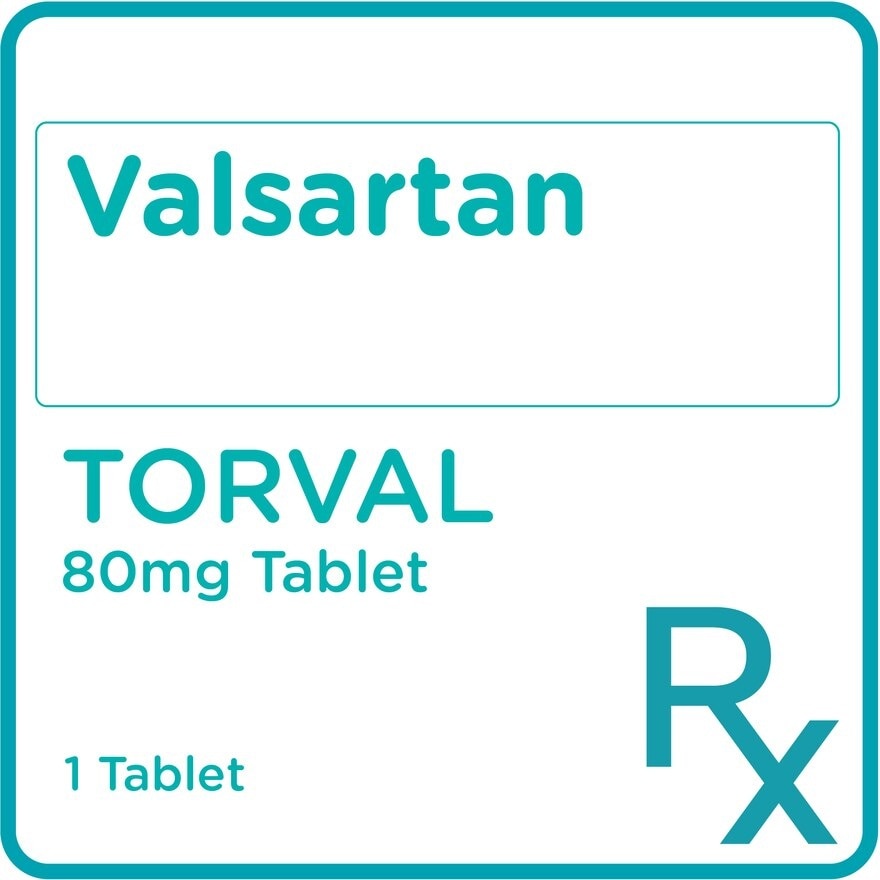 Torval Valsartan 80mg 1Tablet [Prescription Required]