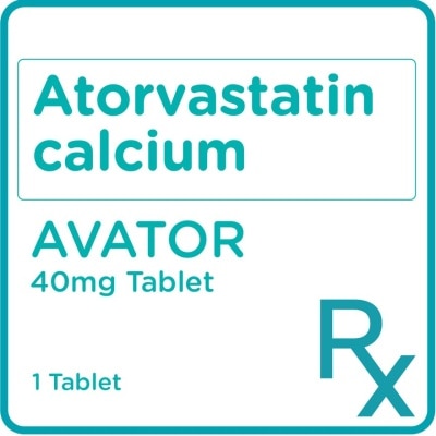 AVATOR Avator Atorvastatin Calcium 40 mg 1 Tablet [Prescription Required]