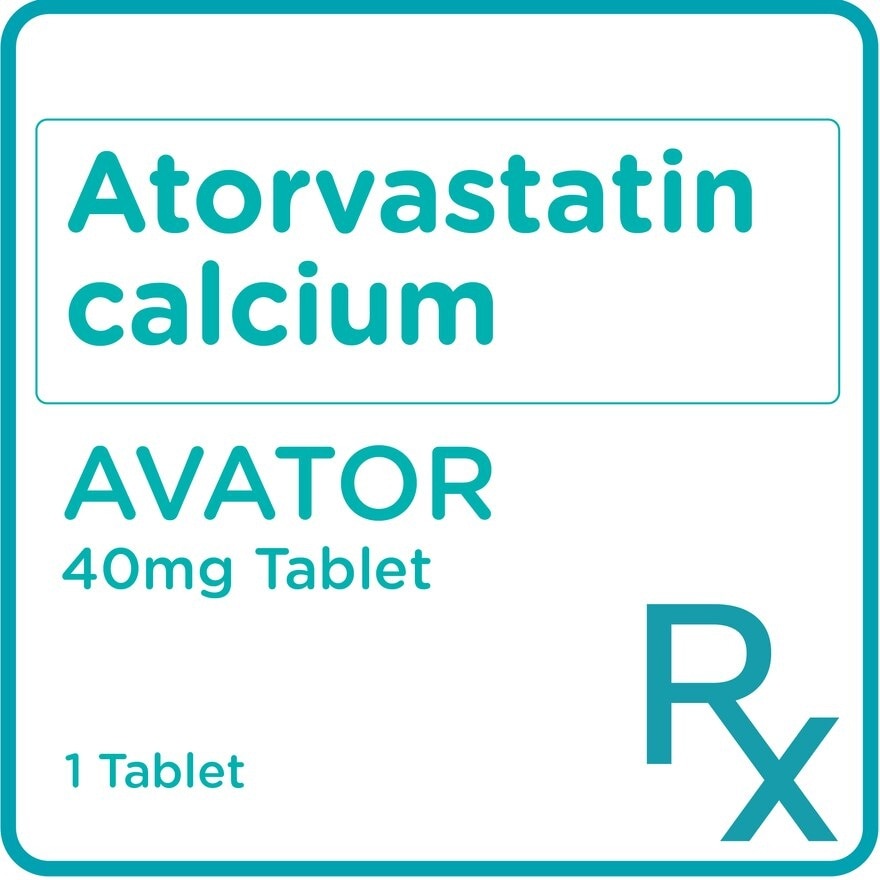 Avator Atorvastatin Calcium 40 mg 1 Tablet [Prescription Required]