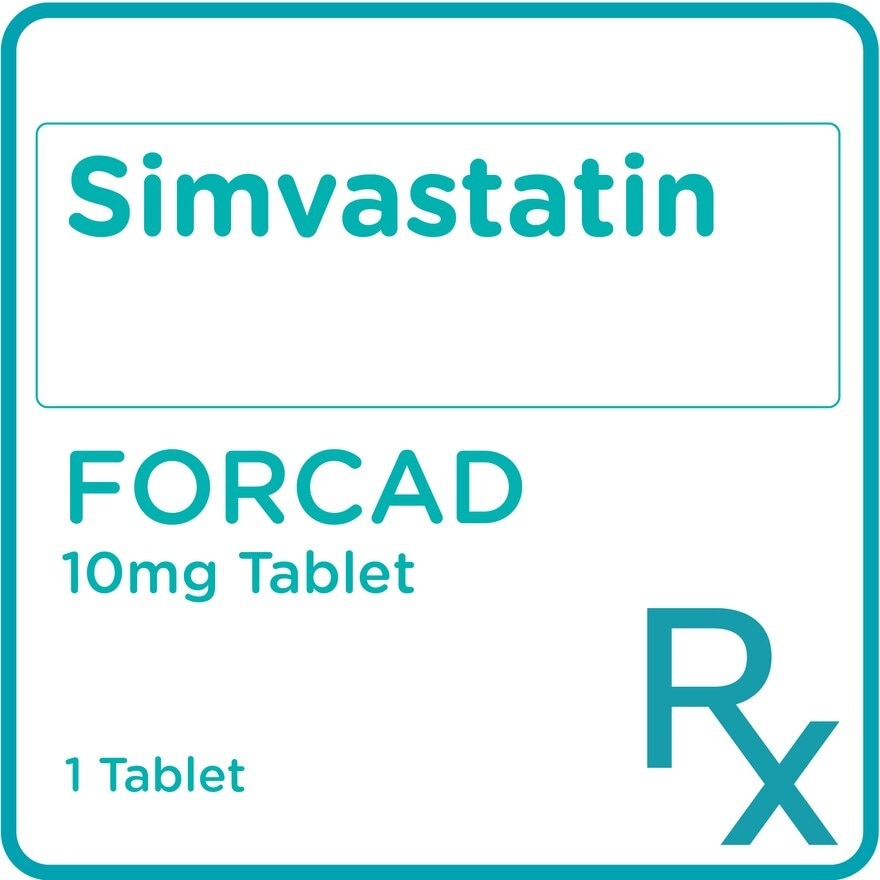 Forcad Simvastatin 10mg 1 Tablet [Prescription Required]