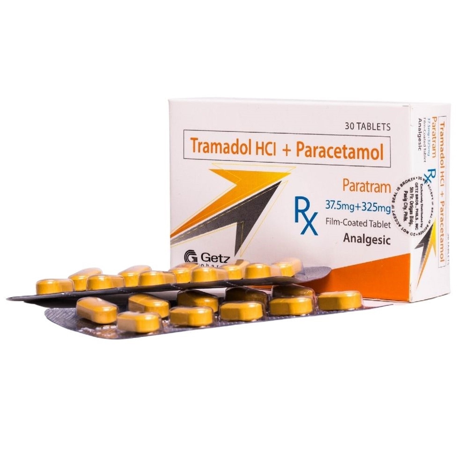 Tramadol Hcl + Paracetamol 37.5mg/325mg 1 Tablet