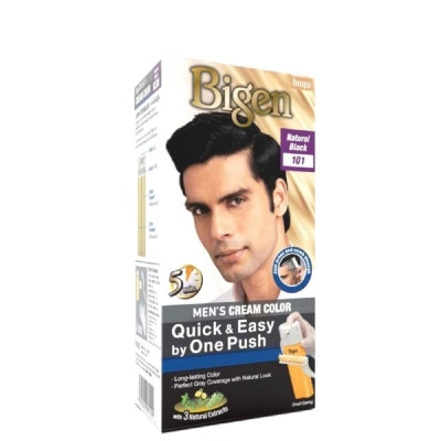 BIGEN Mens Cream Color 101 Natural Black