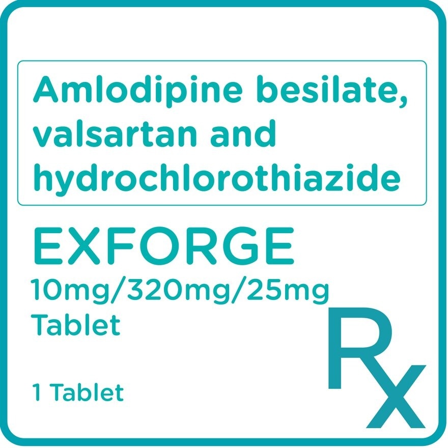 Exforge HCT Amlodipine 10mg Valsartan 320mg Hydrochlorothiazide 25mg 1 Tablet [Prescription Required]