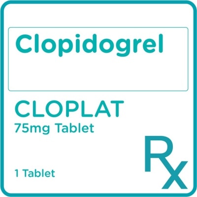 CLOPLAT Clopidogrel 75 mg 1 Film-Coated Tablet [PRESCRIPTION REQUIRED]