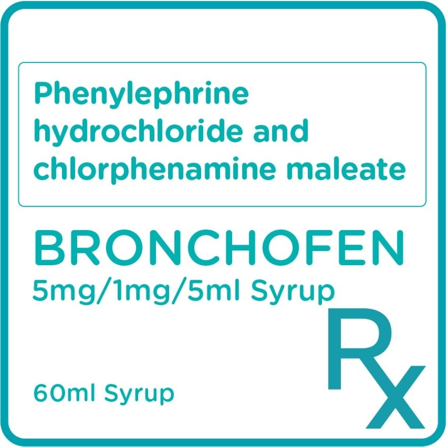 Phenylephrine Hydrochloride and Chlorphenamine Maleate 5mg/1mg/5ml 60ml [PRESCRIPTION REQUIRED]