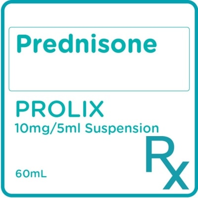 PROLIX Prednisone 10mg/5ml Suspension 60ml [PRESCRIPTION REQUIRED]