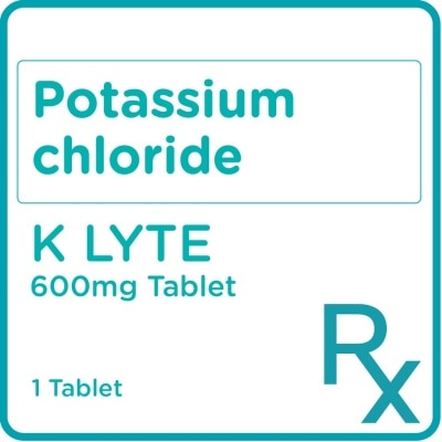 K LYTE Potassium chloride 600mg 1 Tablet [PRESCRIPTION REQUIRED]