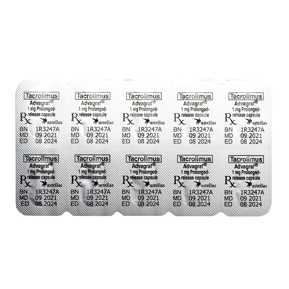 Tacrolimus 1 mg Prolonged Release Capsule 1 capsule [PRESCRIPTION REQUIRED]