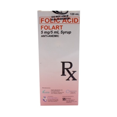 FOLART Folic Acid Syrup 120ml [PRESCRIPTION REQUIRED]