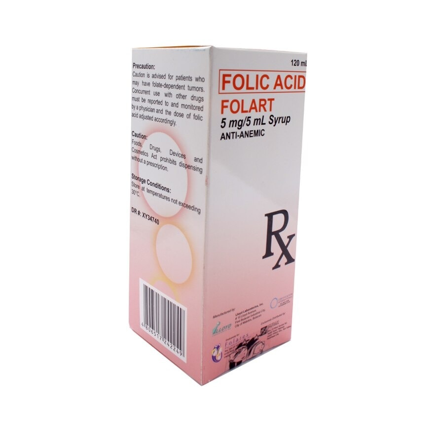 Folic Acid Syrup 120ml [PRESCRIPTION REQUIRED]