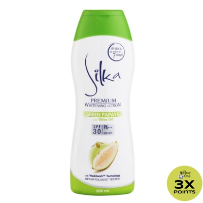 SILKA Premium Whitening Lotion Green Papaya With Olive Oil 200ml
