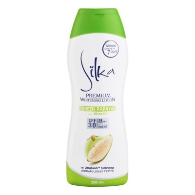 SILKA Premium Whitening Lotion Green Papaya With Olive Oil 200ml