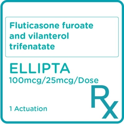 ELLIPTA Fluticasone furoate + Vilanterol trifenatate 100mcg/25mcg MDI 30 Actuations [PRESCRIPTION REQUIRED]