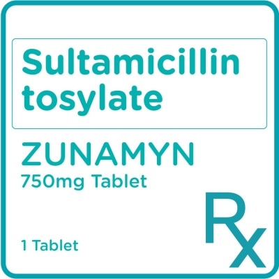 ZUNAMYN Sultamicillin tosylate 750mg 1 Film-Coated Tablet [PRESCRIPTION REQUIRED]