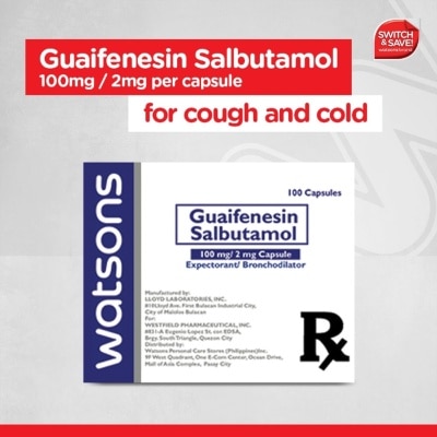 WATSONS GENERICS Guaifenesin + Salbutamol 100mg/2mg 1 Capsule [PRESCRIPTION REQUIRED]