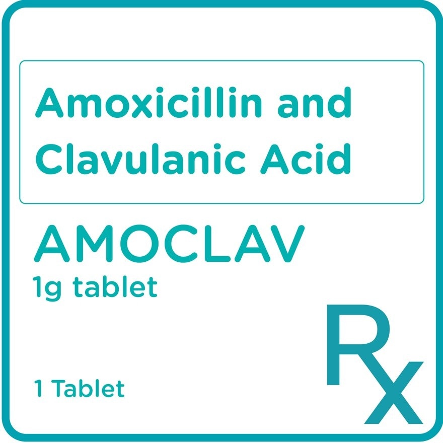 Amoxicillin and Clavulanic Acid 1g 1 Tablet [PRESCRIPTION REQUIRED]